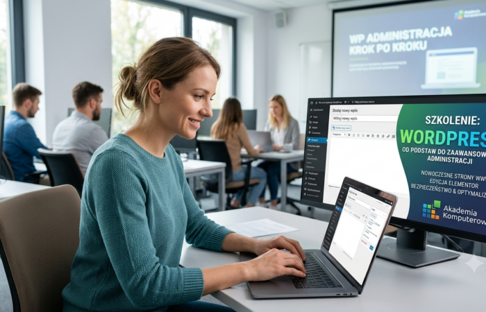 Profesjonalne szkolenie Figma i AI – projektant w nowoczesnym biurze